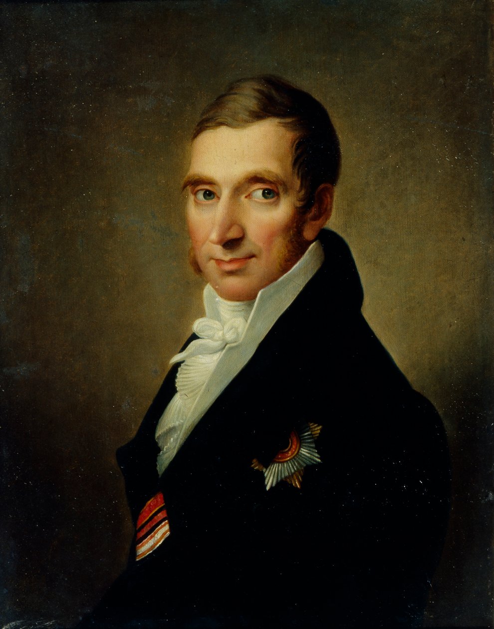 Portret van de arts Johann-Georg von Ruehl 1768-1846, 1823 door Ivan Vasilyevich Luchaninov