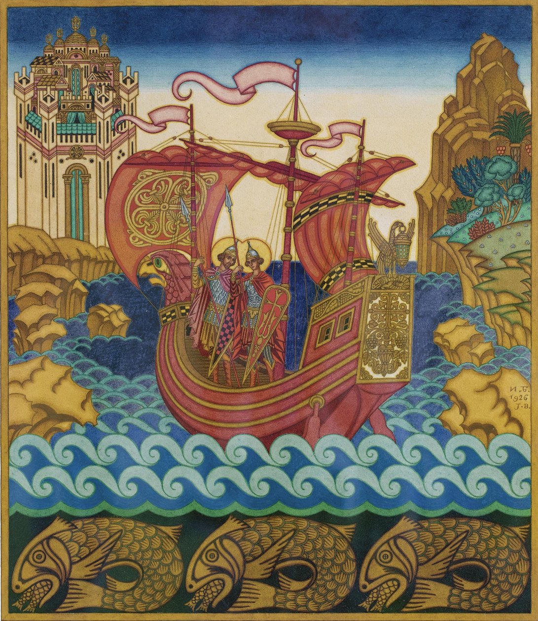 Het Schip door Ivan Yakovlevich Bilibin