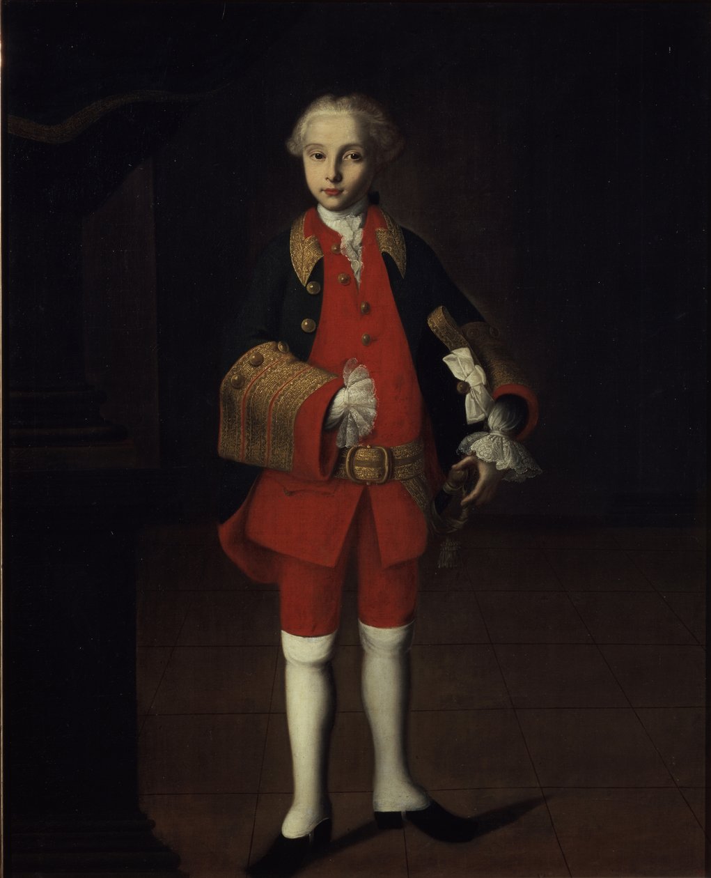 Portret van graaf Wilhelm Georg von Fermor 1749-1828, c. 1750 door Ivan Yakovlevich Vishnyakov
