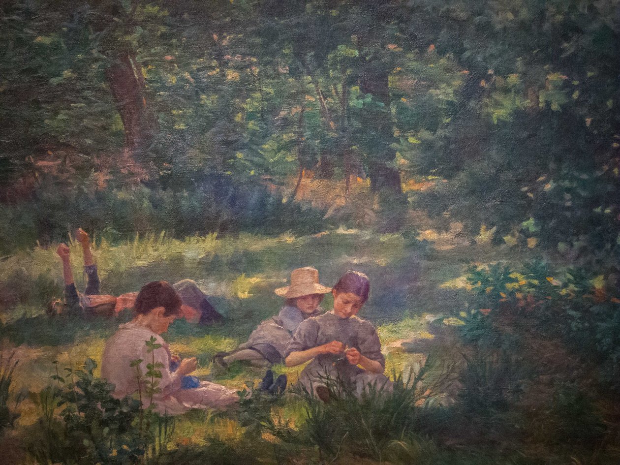Kinderen in het gras door Ivana Kobilca