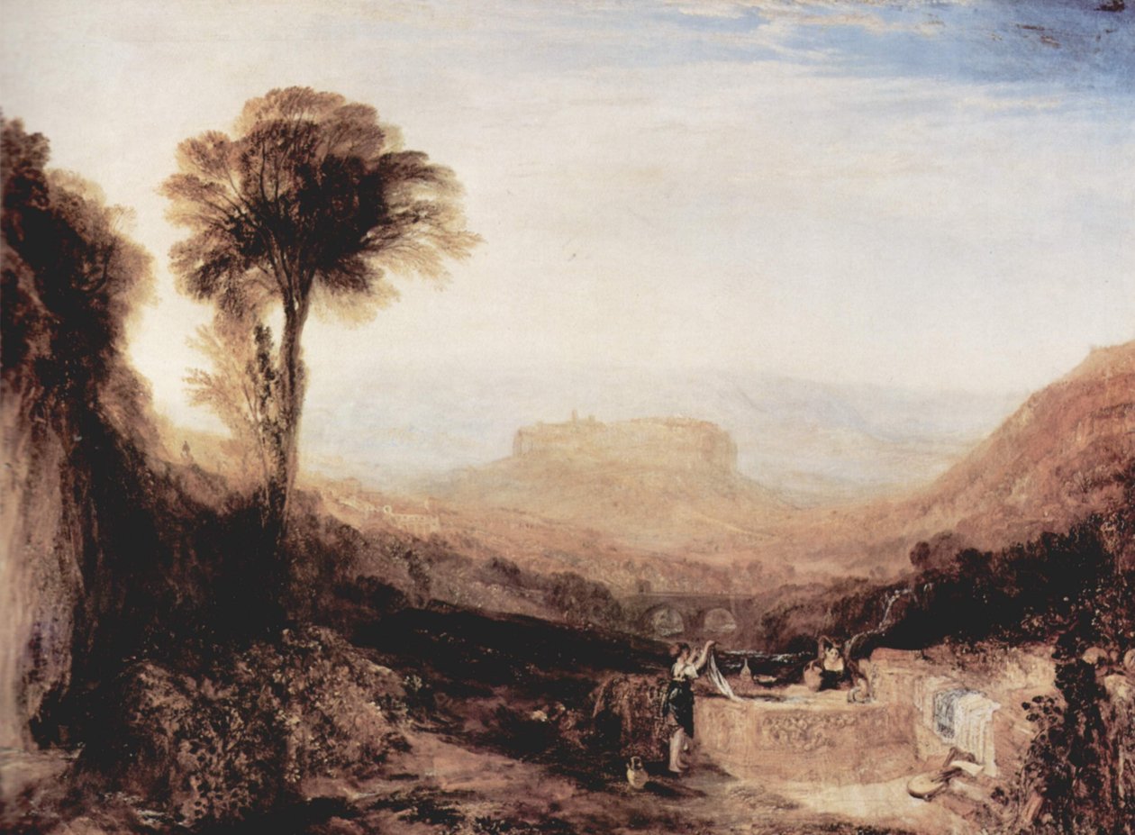 Gezicht op Orvieto door Joseph Mallord William Turner
