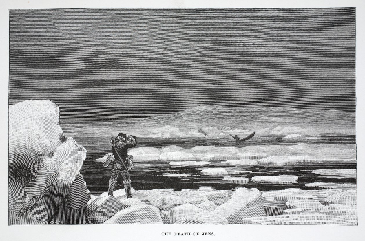 De dood van Jens, uitgegeven Londen 1886 door J. Steeple Davis