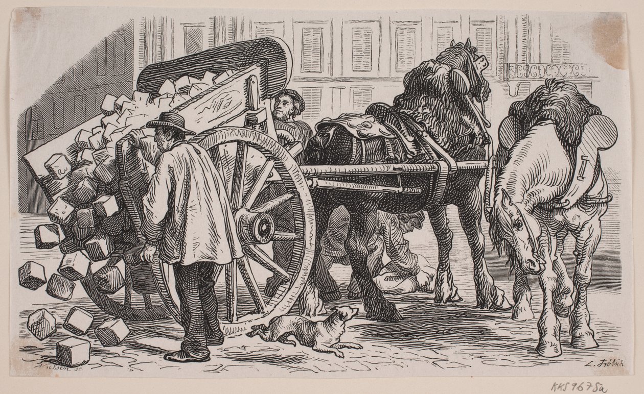 Werkwagen in Parijs door J.C. Nielsen