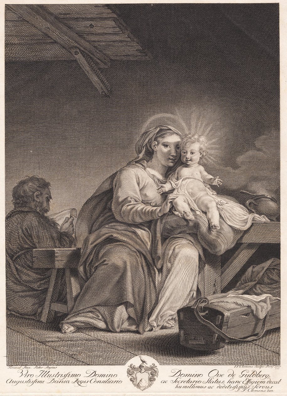 De heilige familie door J.F. Clemens