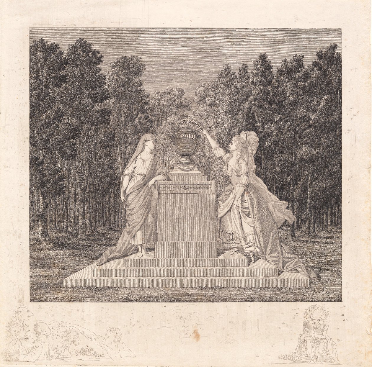 Ewalds herinnering door J.F. Clemens