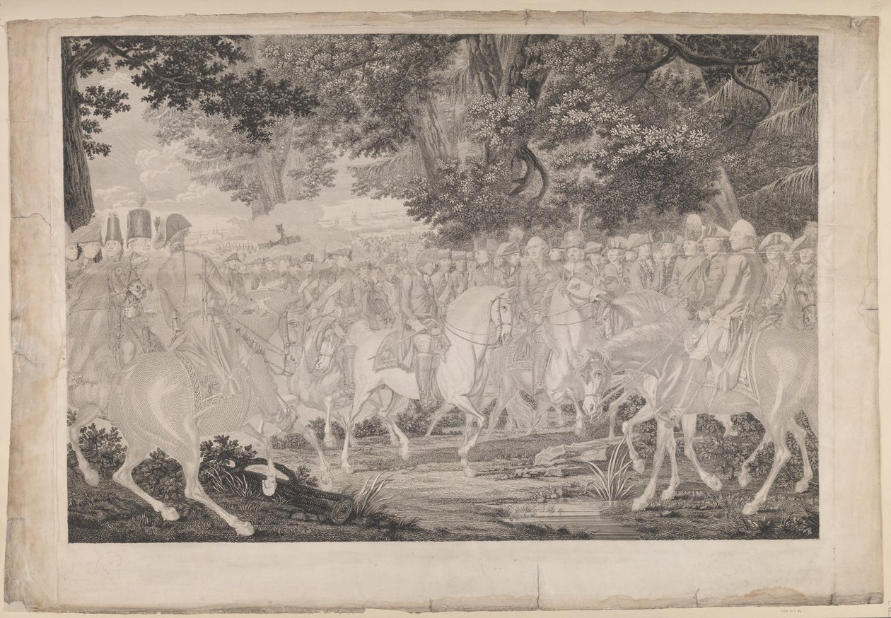 Frederik de Grote rijdt naar huis na een revue in Potsdam door J.F. Clemens