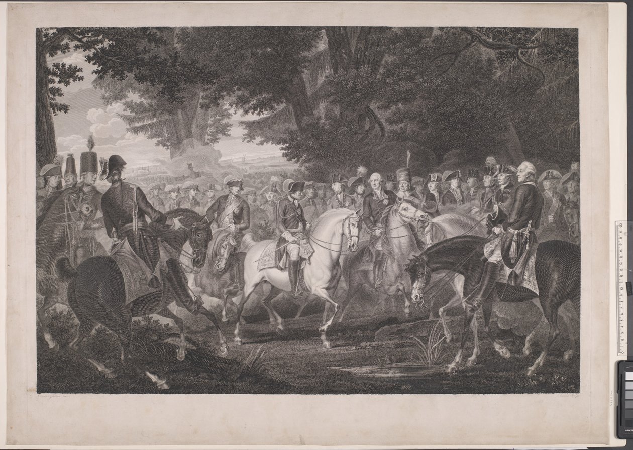 Frederik de Grote rijdt naar huis na een revue in Potsdam door J.F. Clemens