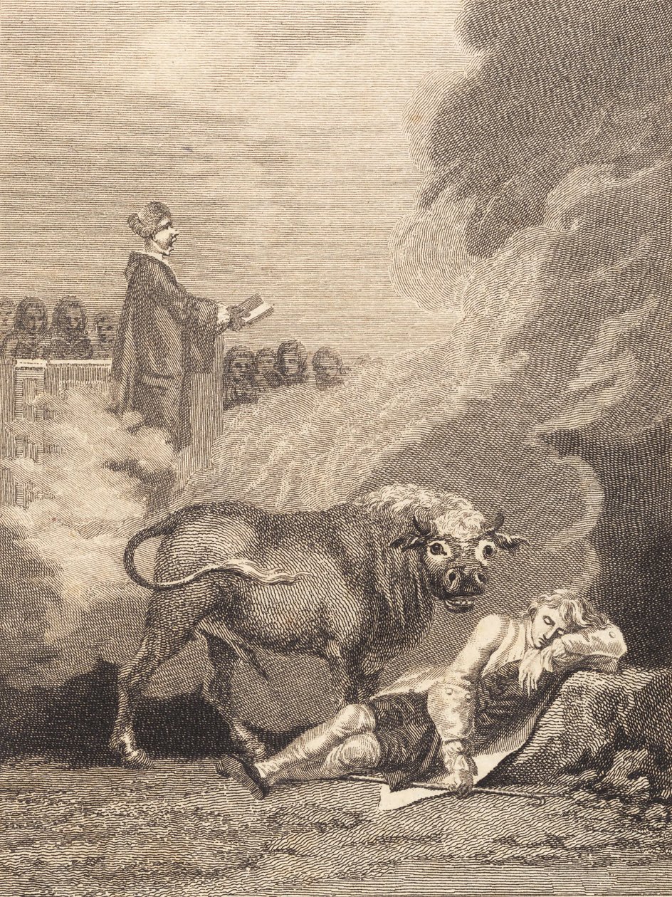 Niels Klim probeert de koster in Fane Kerk te horen. II door J.F. Clemens