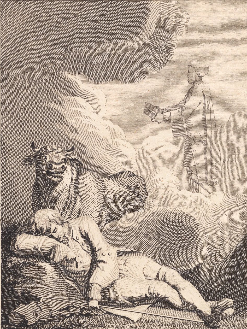 Niels Klim denkt de koster in de kerk van Fane te horen. I door J.F. Clemens