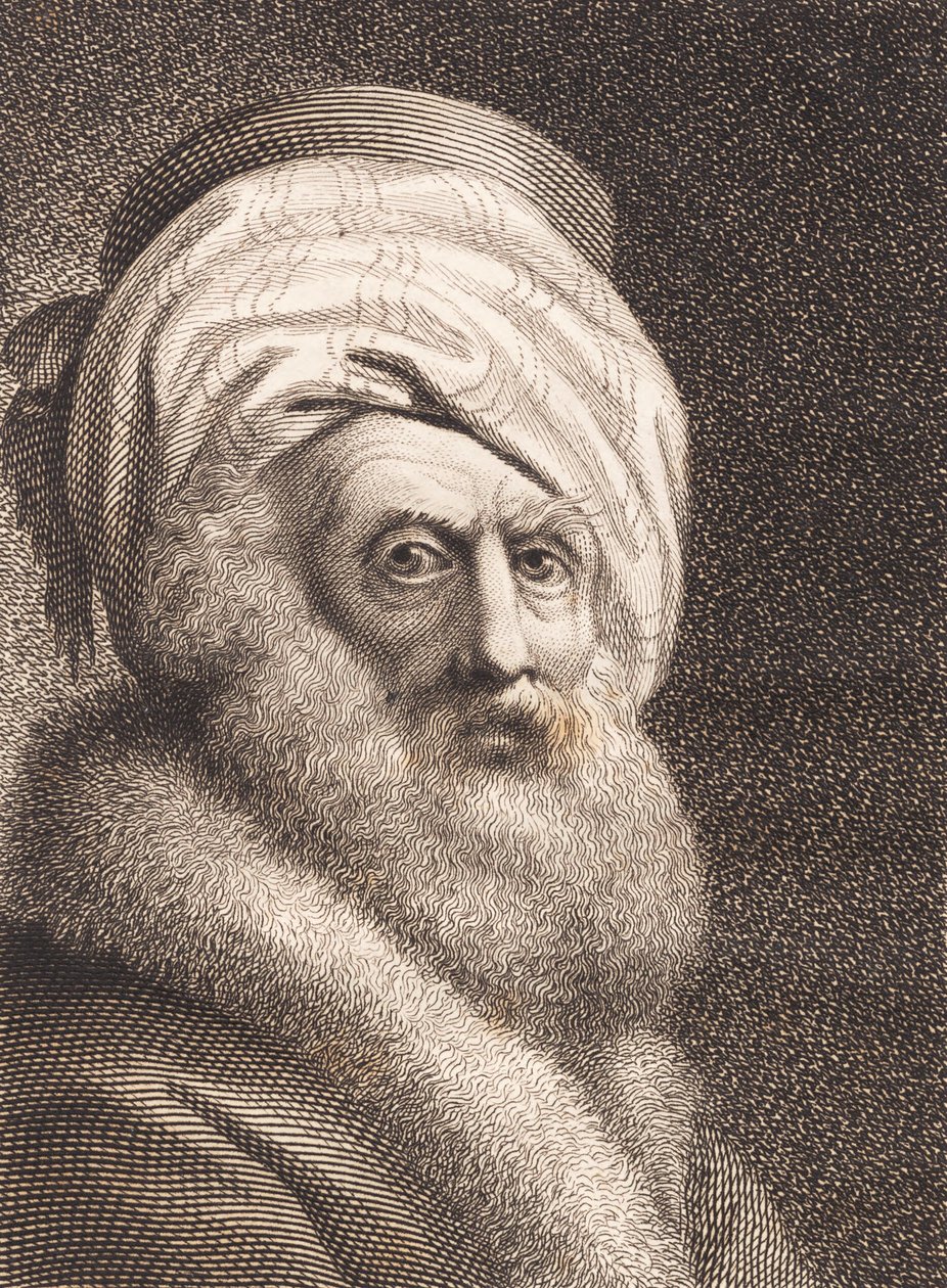 Portret van een oude man. Nathan de Wijze door J.F. Clemens