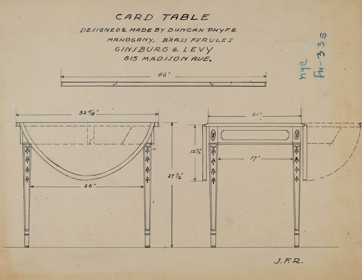 Pembroke tafel door J.F. Rust