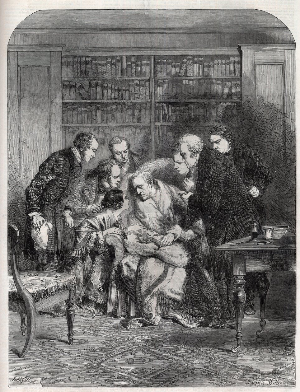 Laatste momenten van de Hertog van Wellington (Arthur Wellesley) door J.L. (after) Williams