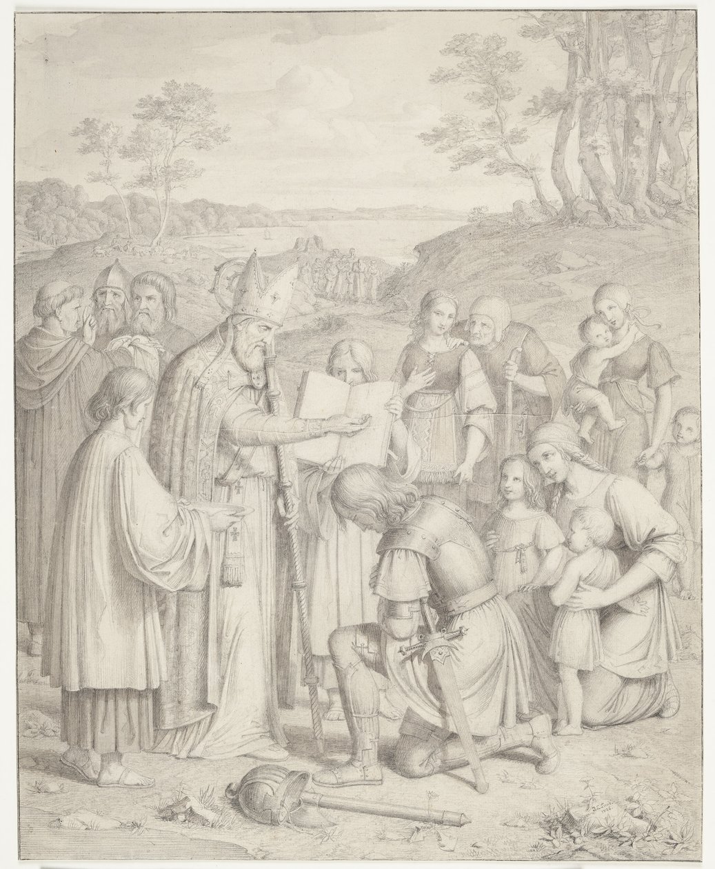 De eerste christelijke doop van de Denen door J.L. Lund