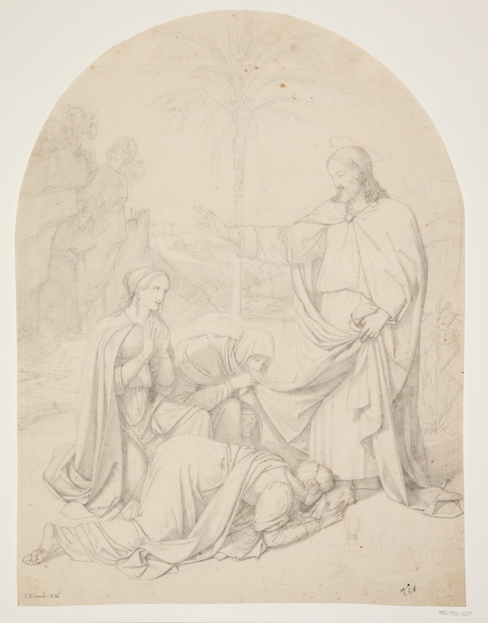 De opgestane Christus verschijnt aan de vrouwen door J.L. Lund