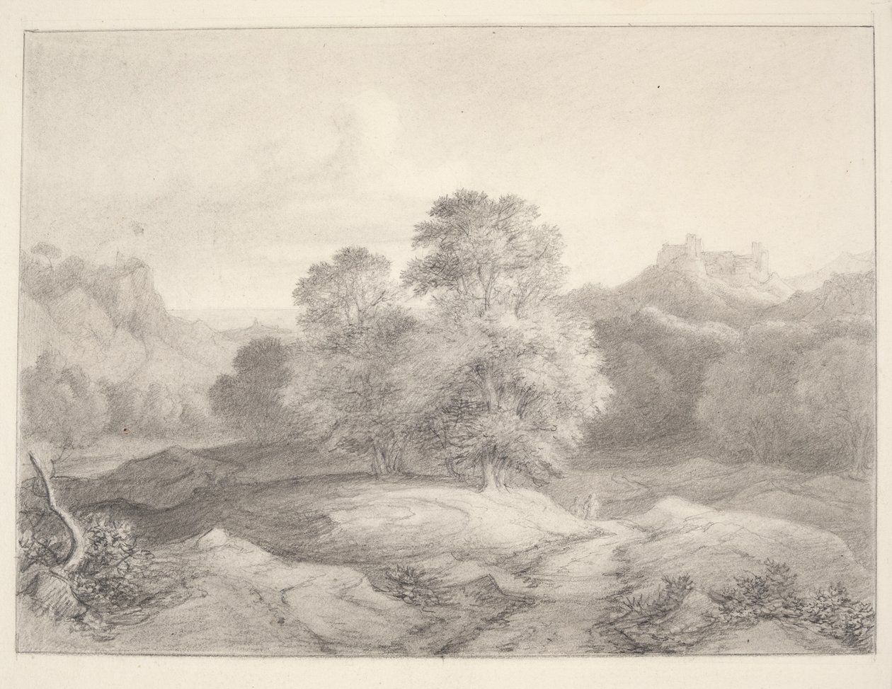 Landschap uit de omgeving van Rome door J.L. Lund