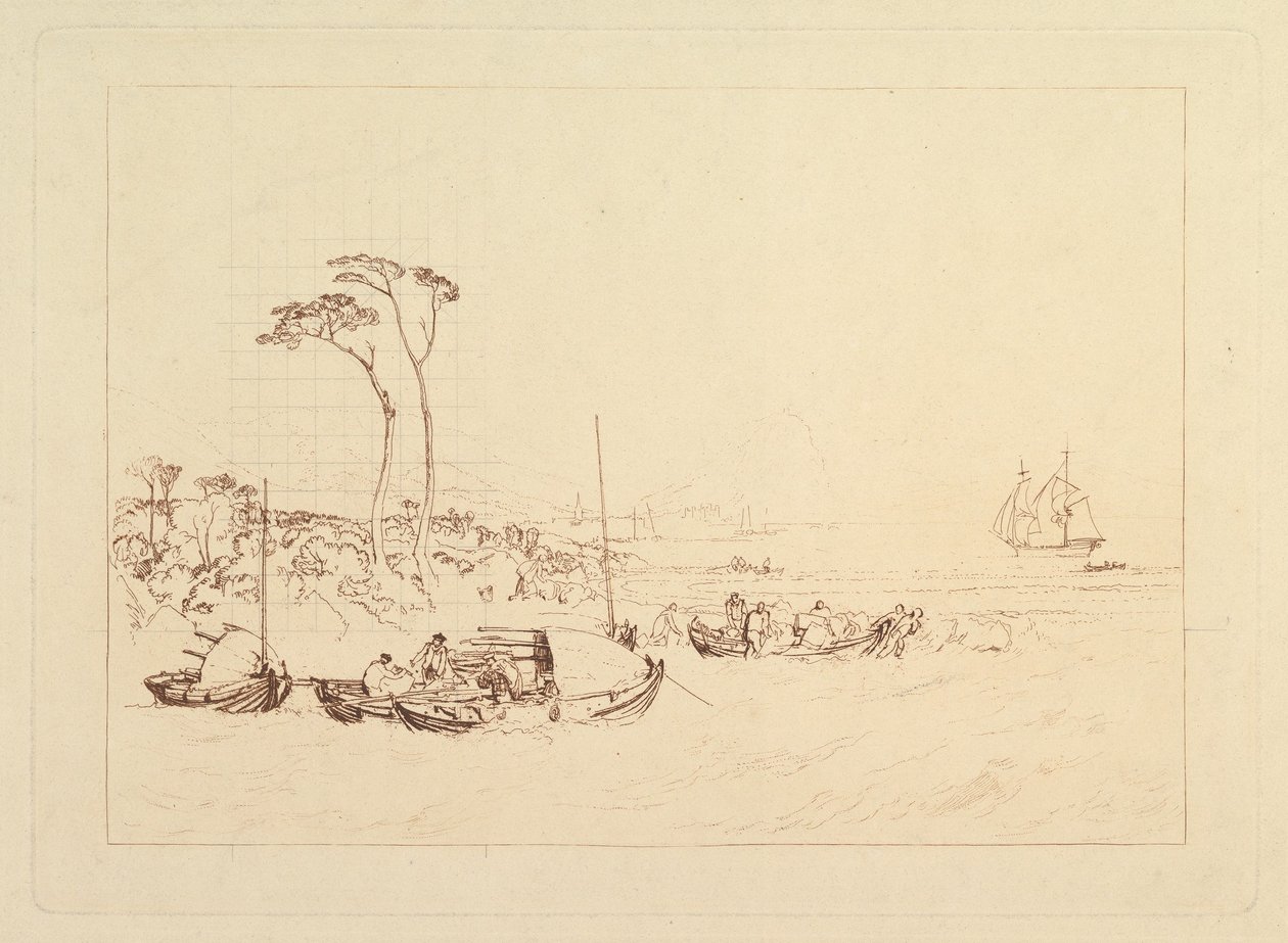 Inverary Kasteel en Stad, Schotland Liber Studiorum, deel XIII, 1816 door Joseph Mallord William Turner