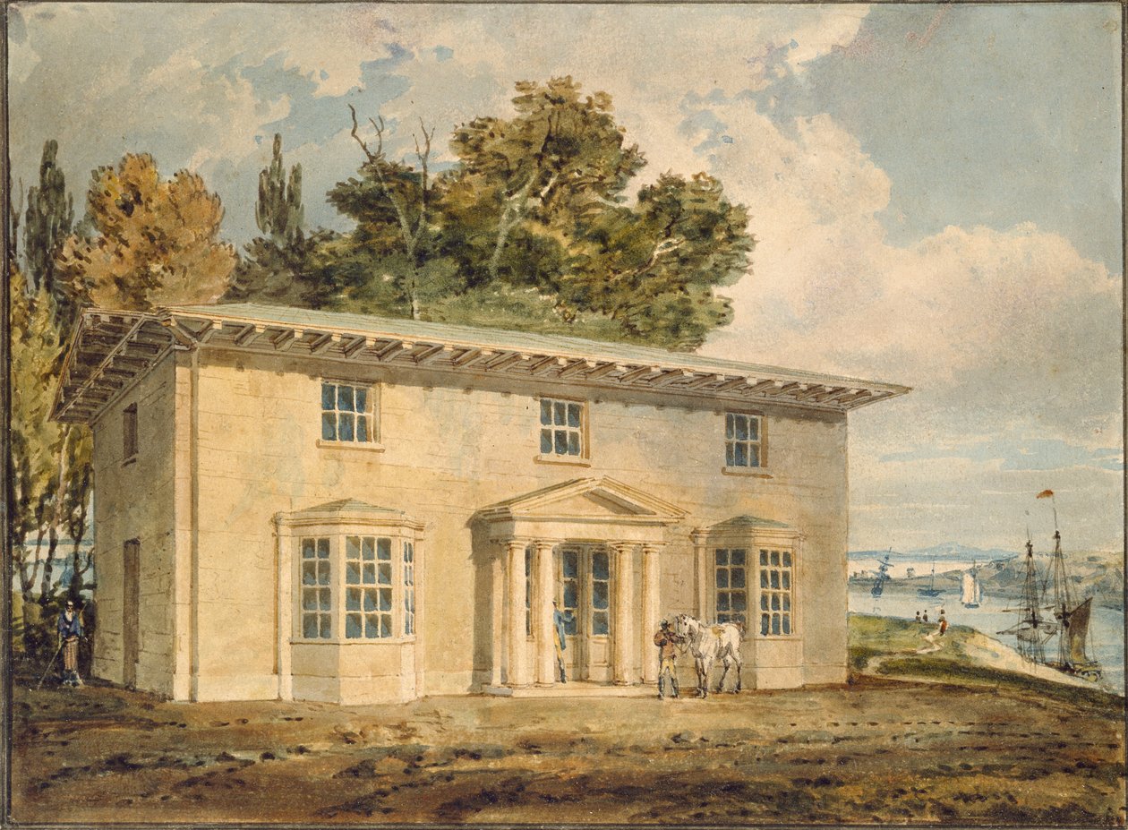 De Penrhyn Arms bij Port Penrhyn door Joseph Mallord William Turner