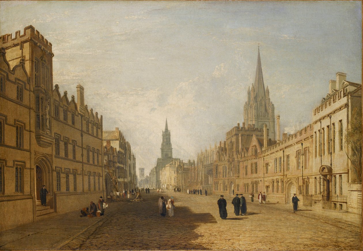 Uitzicht op de High Street, Oxford door Joseph Mallord William Turner