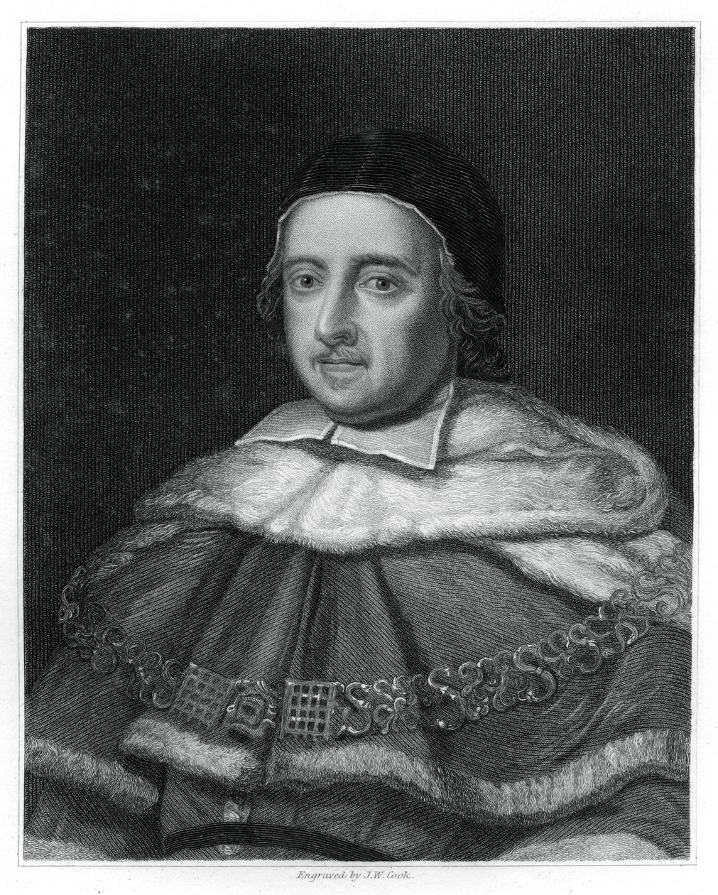 Sir Matthew Hale, opperrechter van Engeland, 1834 door J.W. Cook