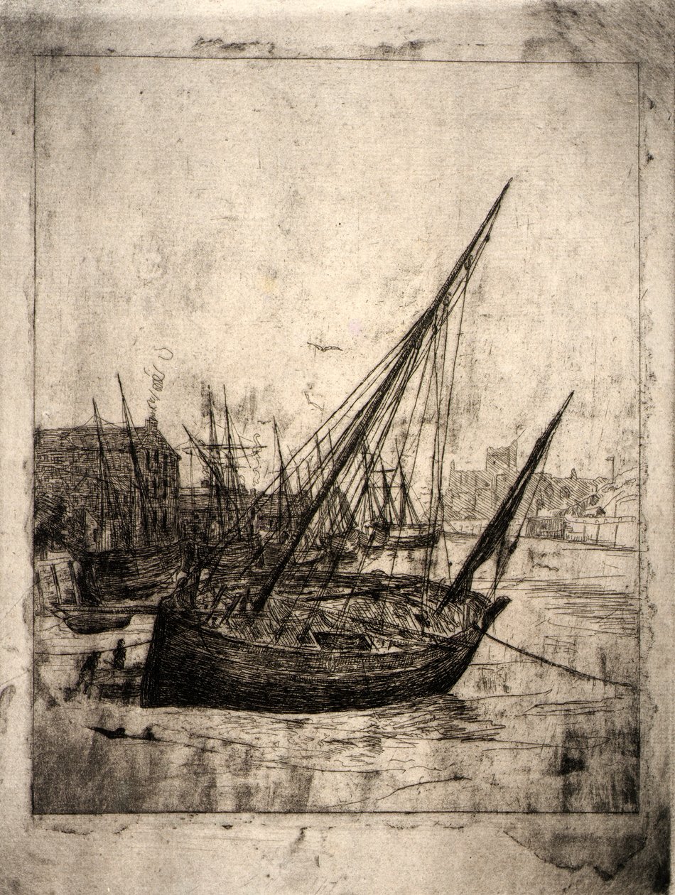 Boten bij Peel - Eiland Man door J. Alden Weir