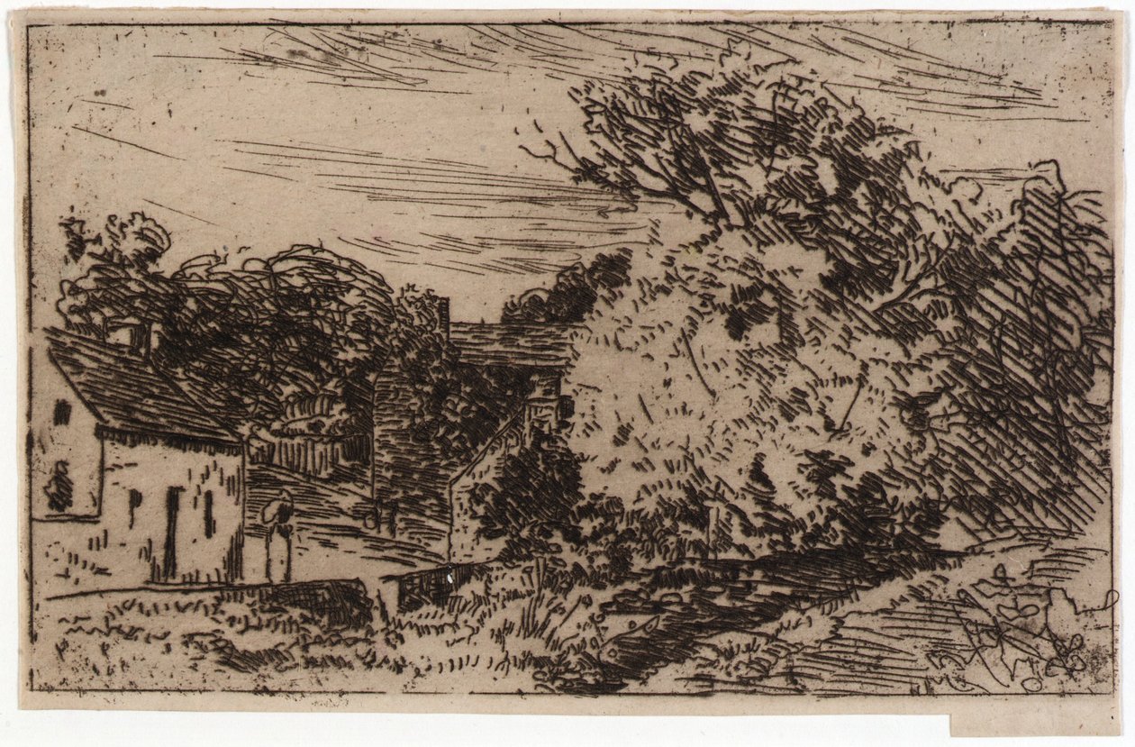 Glebe boerderij - eiland Man door J. Alden Weir