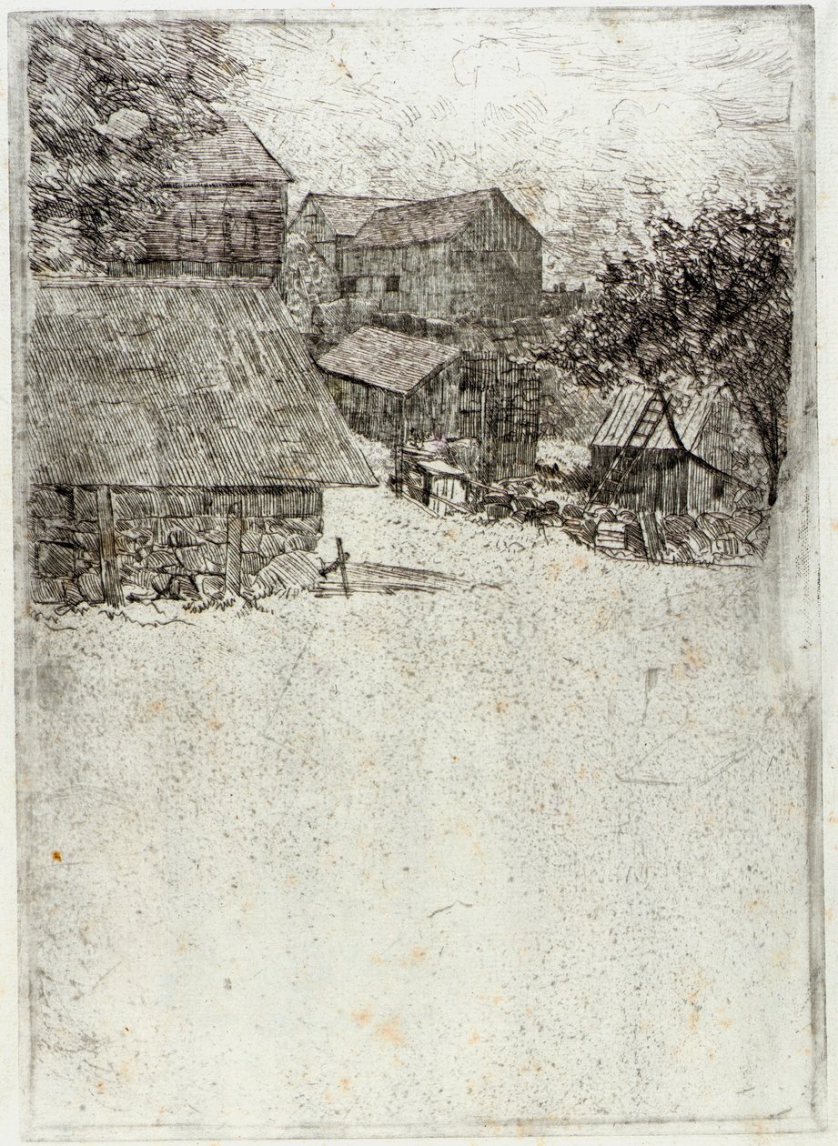 Naburige boerderij door J. Alden Weir
