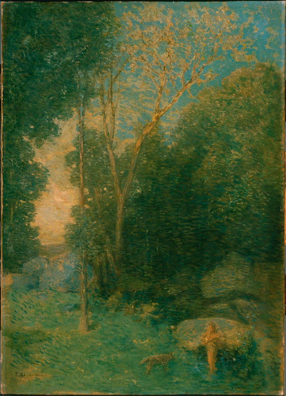 Pan en de wolf door J. Alden Weir