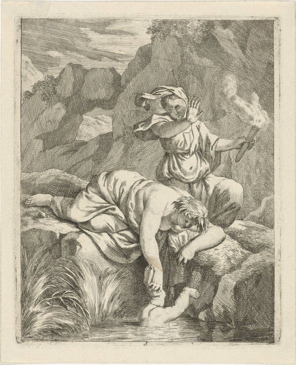 Thetis dompelt Achilles onder in de Styx door J. Alexander Janssens
