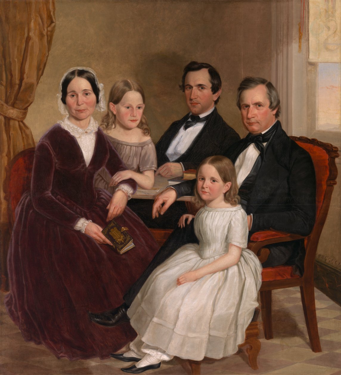 William Jervis Hough en familie, ca. 1852-1853 door J. Brayton Wilcox