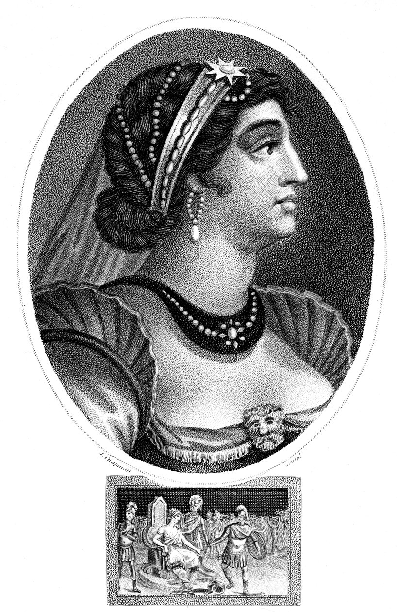 Cleopatra, koningin van Egypte, 1804 door J. Chapman