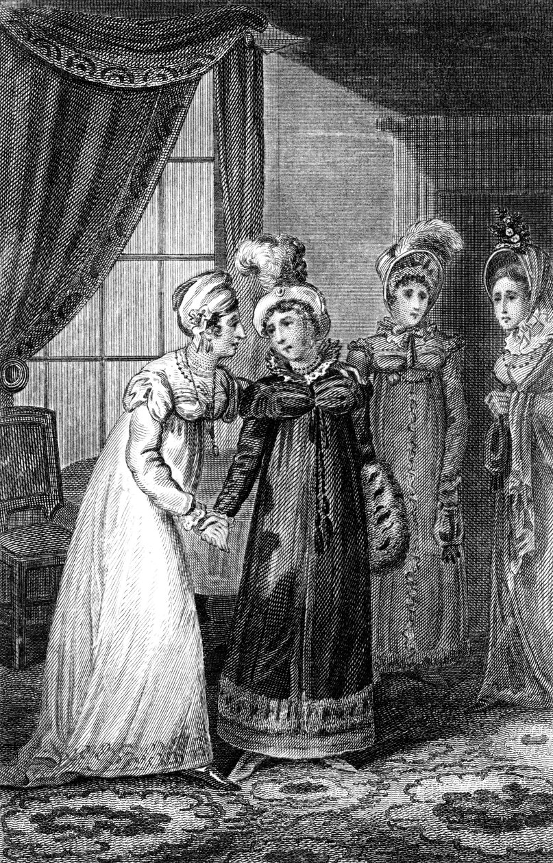 Het laatste gesprek tussen Hare Majesteit en Prinses Charlotte, 1820 door J. Chapman