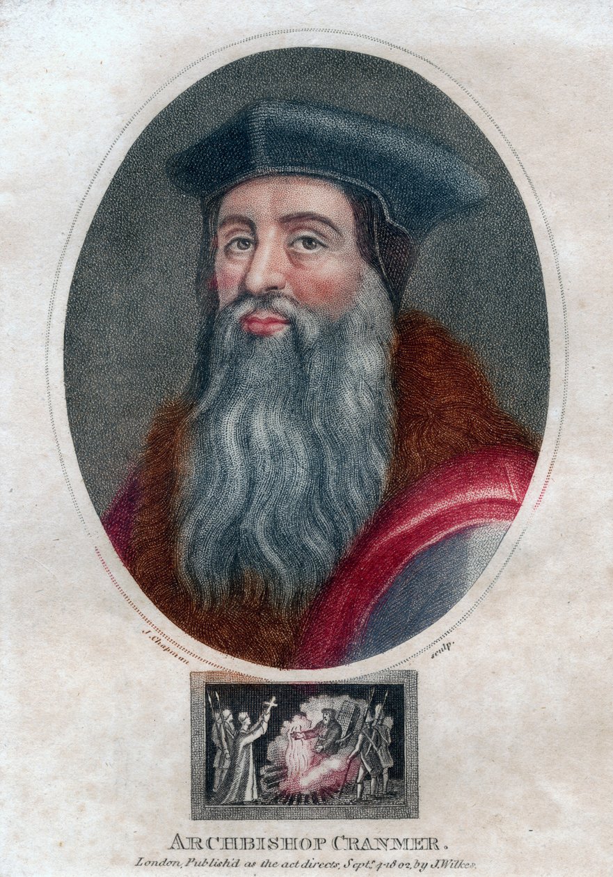 Thomas Cranmer, aartsbisschop van Canterbury door J. Chapman