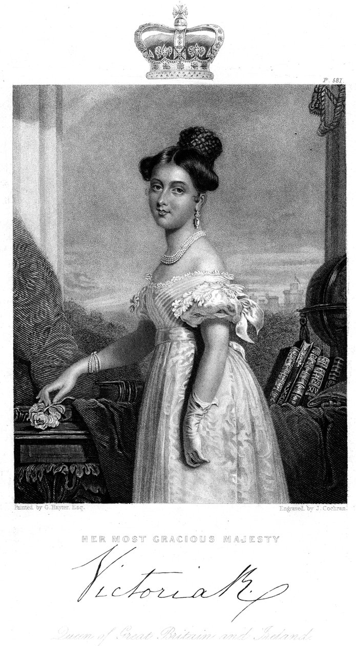 Victoria, Koningin van Groot-Brittannië en Ierland, c1838 door J. Cochran