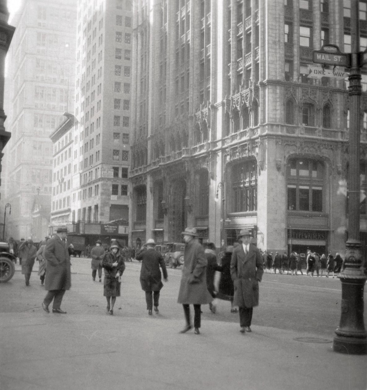 Lower Broadway, New York City, VS, 20e eeuw door J. Dearden Holmes