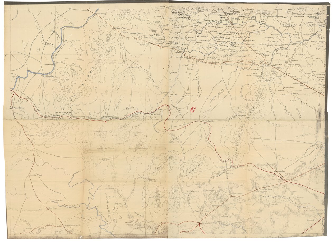 Centraal Virginia door J. F.; Schedler United States. Army. Corps Of Topographical Engineers; Gedney