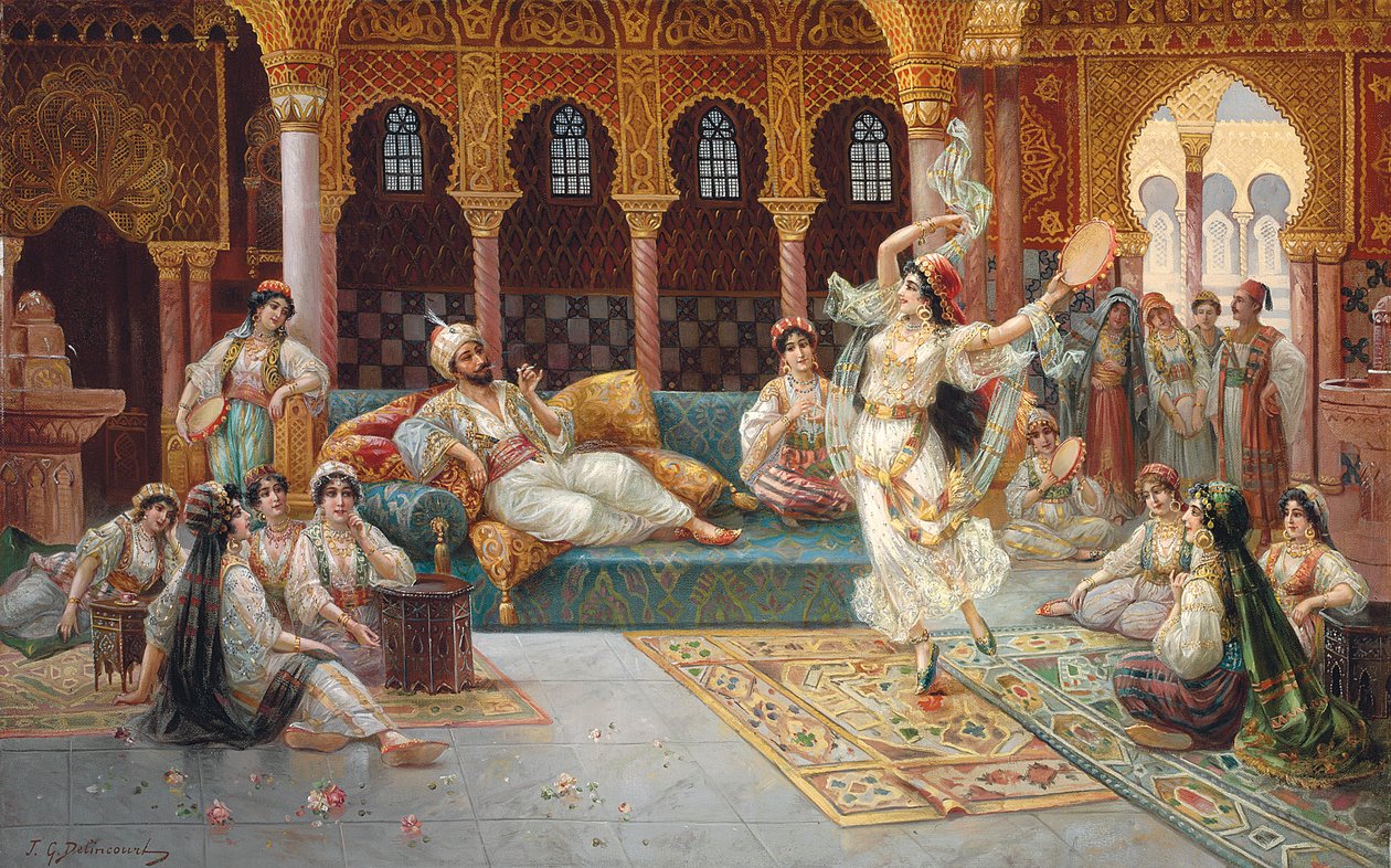 Een harem dans door J. G. Delincourt