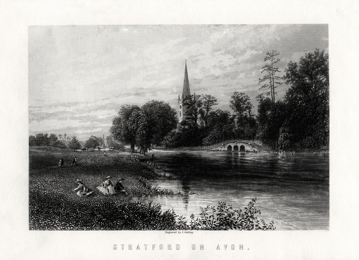 Stratford on Avon, Engeland, 1883 door J. Godfrey