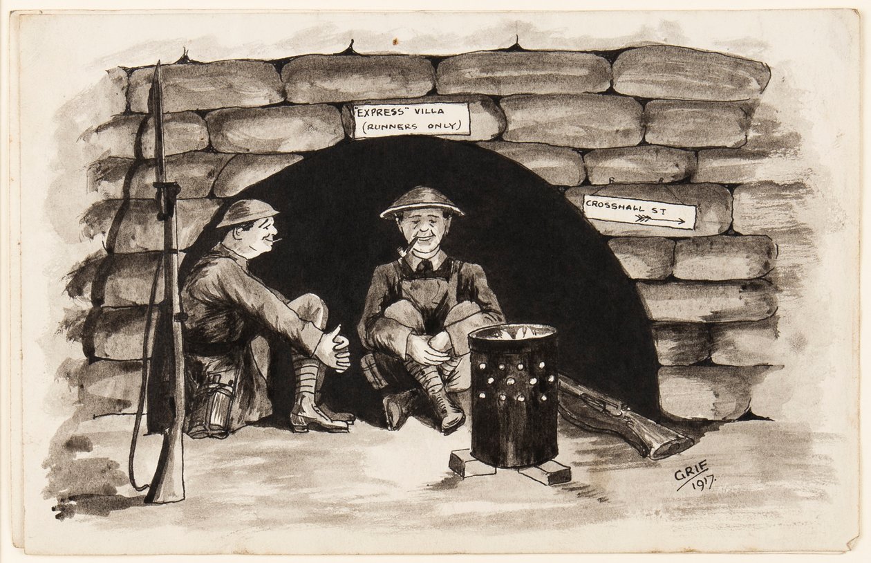 Express Villa (alleen lopers): Een warme hoek in Frankrijk, 1917 door J. Griffiths