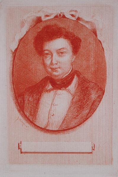 Portret van Alexandre Dumas père (1803-70) c.1830-40 door J. Hanriot