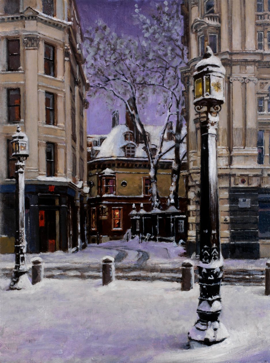 Dean Close Londen, 2000 (olieverfschilderij) door J Hugh L Beattie