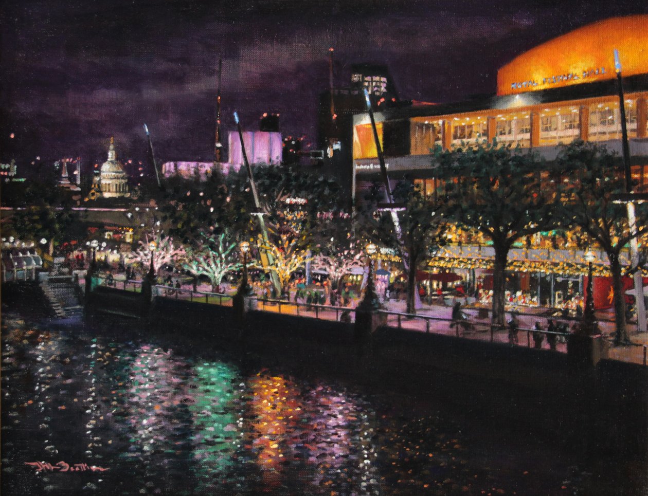 Festival Hall, 2000 (olieverfschilderij) door J Hugh L Beattie