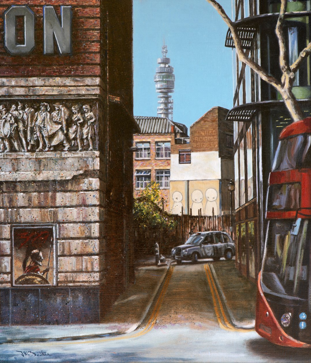 Odian v Postkantoor, 2015 (olieverf op doek) door J Hugh L Beattie