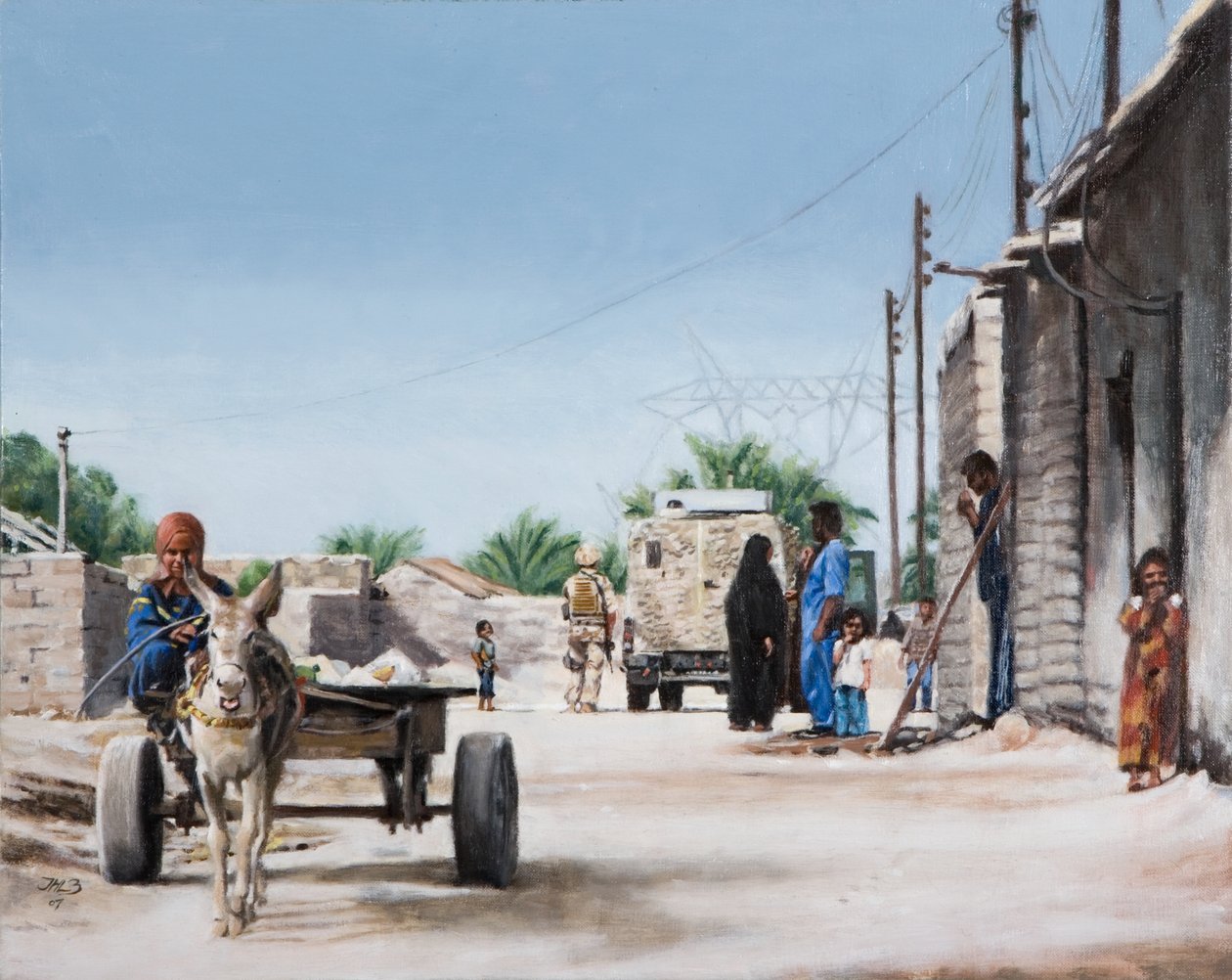 THE DONKEY, 2008 (olieverfschilderij) door J Hugh L Beattie