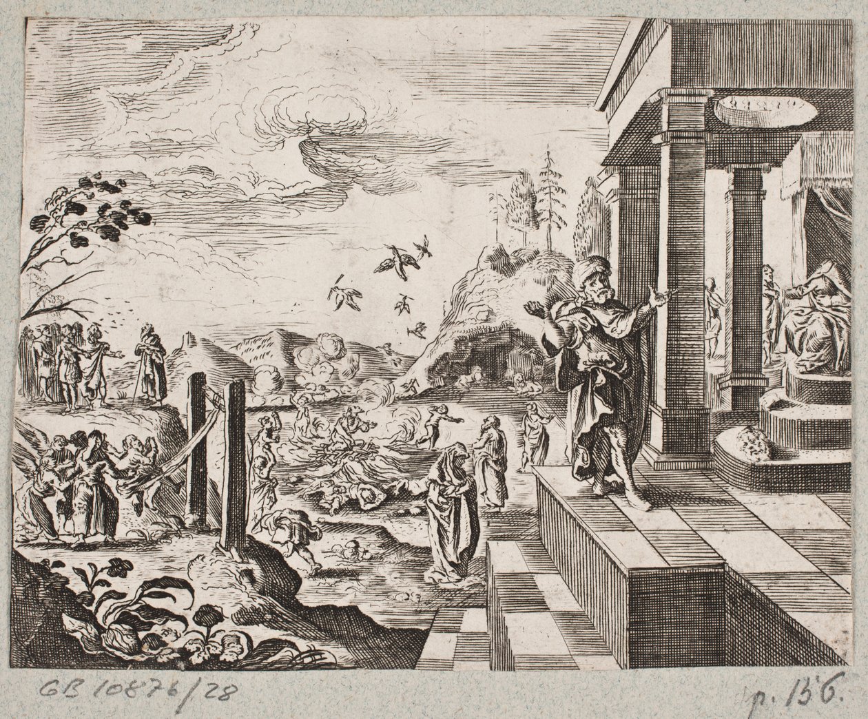 Illustratie voor Adam Olearius, “Persianischer Rosenthal von einem Sinnreichen Poeten Schich Saadi [...]”, Schleswig 1660 door J. Muller