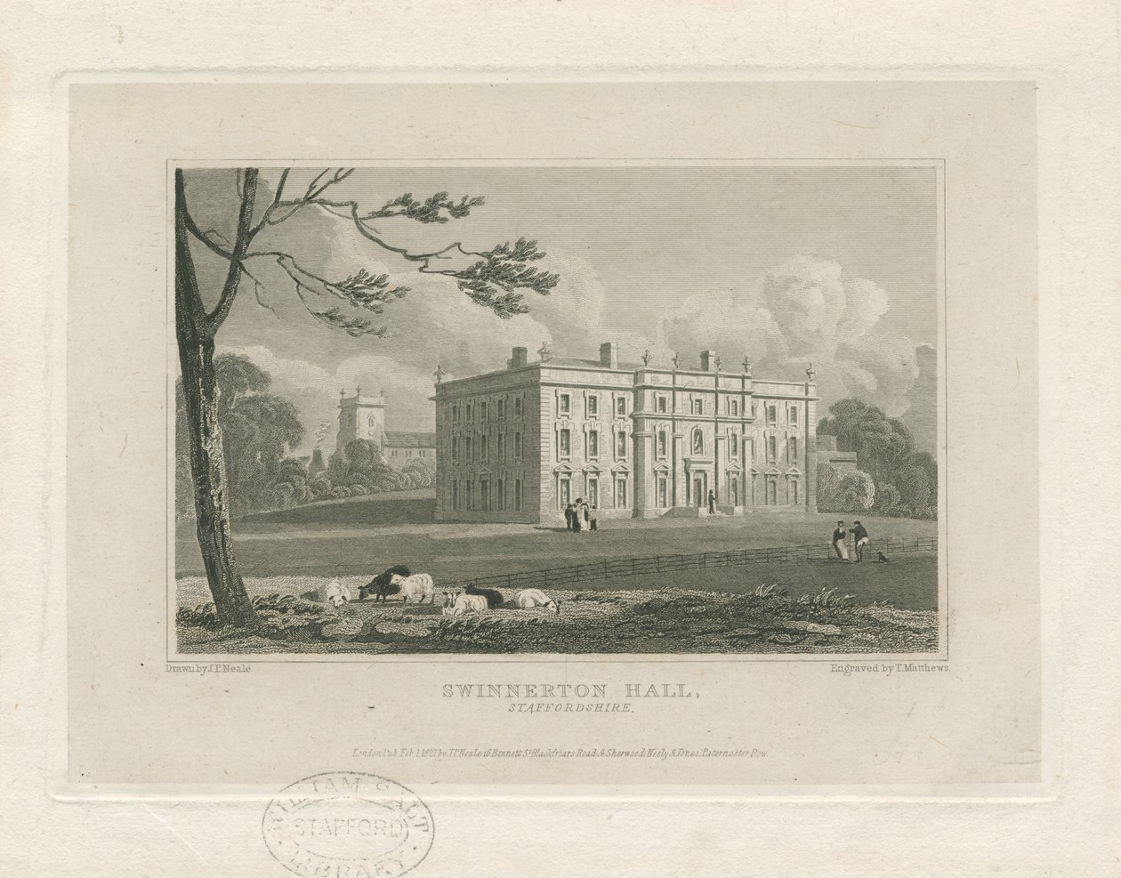 Swynnerton Hall door John Preston Neale