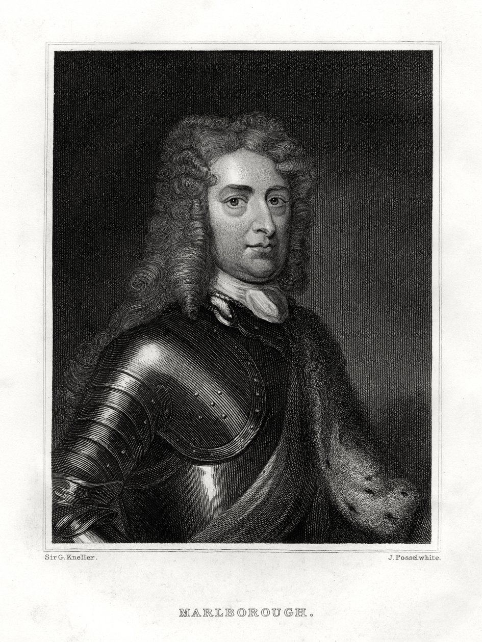 John Churchill, de hertog van Marlborough, Engelse soldaat, 1860 door J. Posselwhite