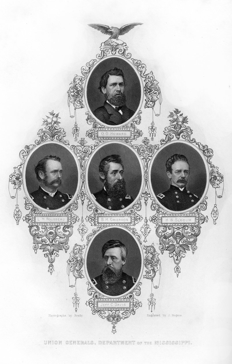 Union generaals van het Departement van de Mississippi, Amerikaanse Burgeroorlog, 1862-1867 door J. Rogers