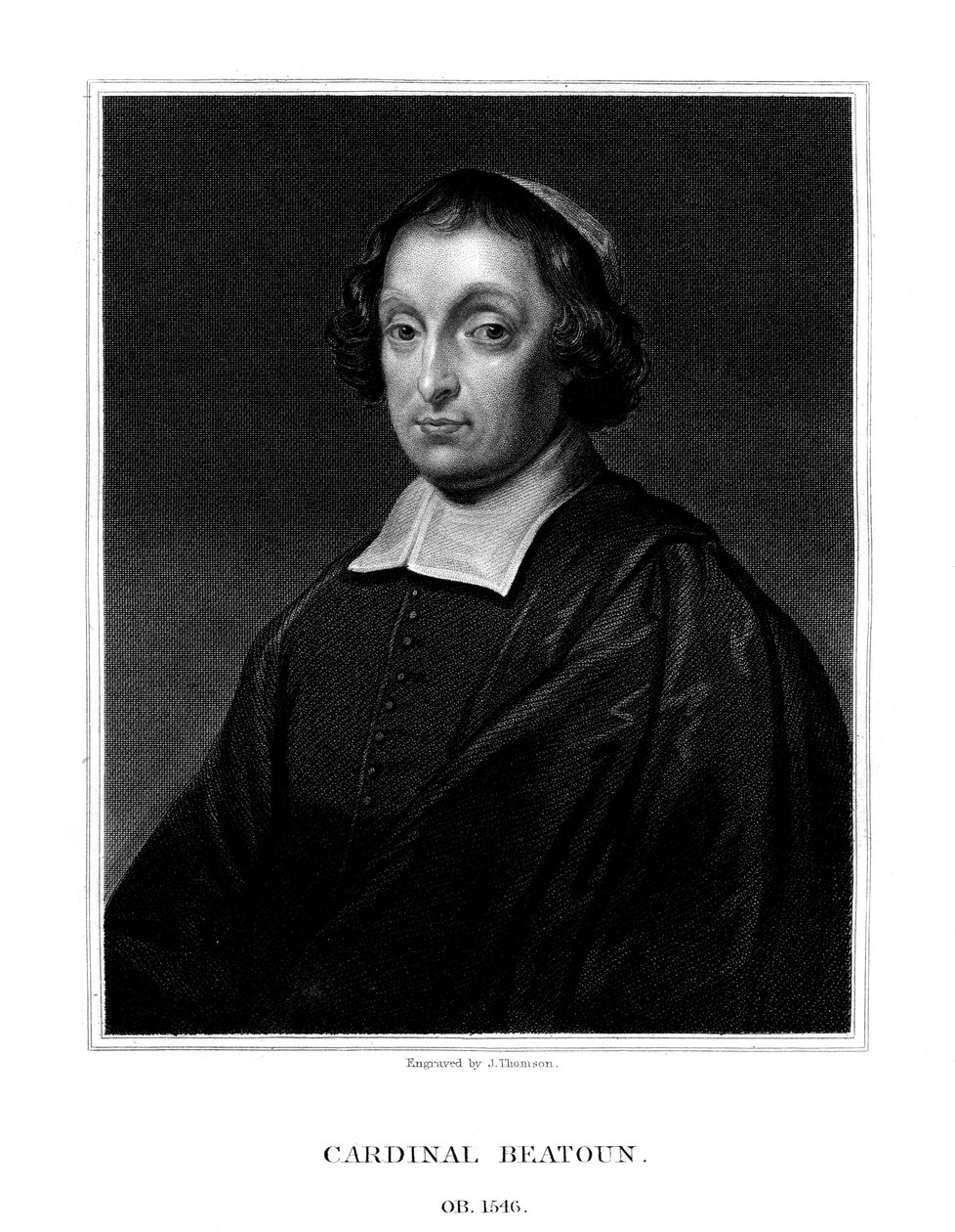 Kardinaal David Beaton, Aartsbisschop van St Andrews, 1825 door J. Thomson