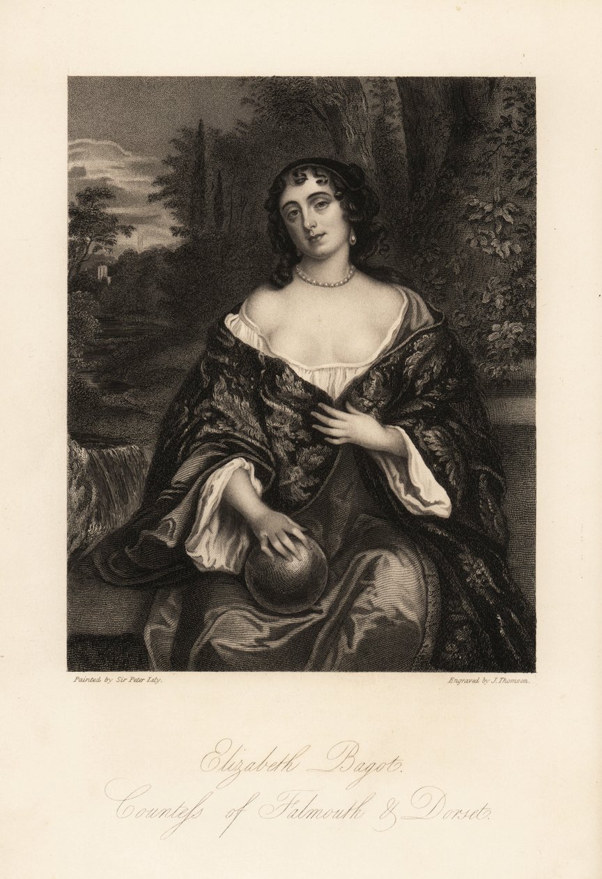 Elizabeth Bagot, of Mary, Gravin van Falmouth en Dorset, vrouw van Charles Berkeley door J. Thomson