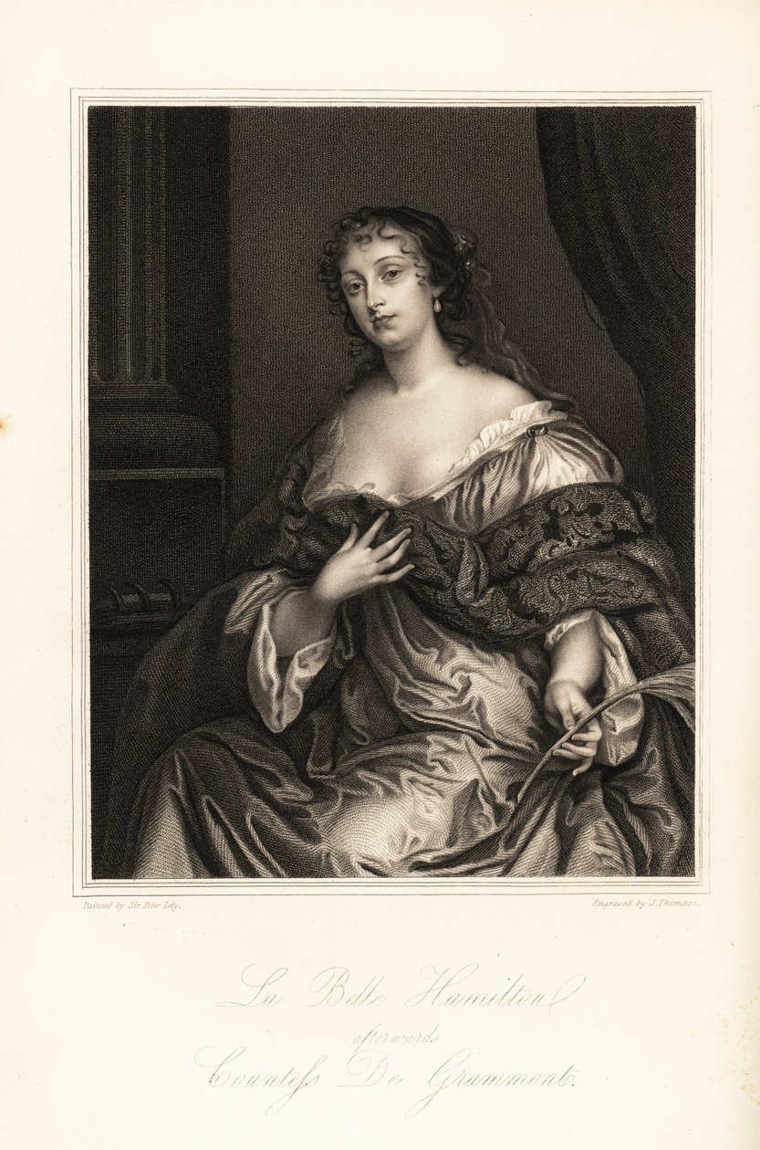Elizabeth Hamilton, La Belle Hamilton, later Gravin de Grammont, vrouw van Philibert de Grammont, een van de Windsor Schoonheden door J. Thomson
